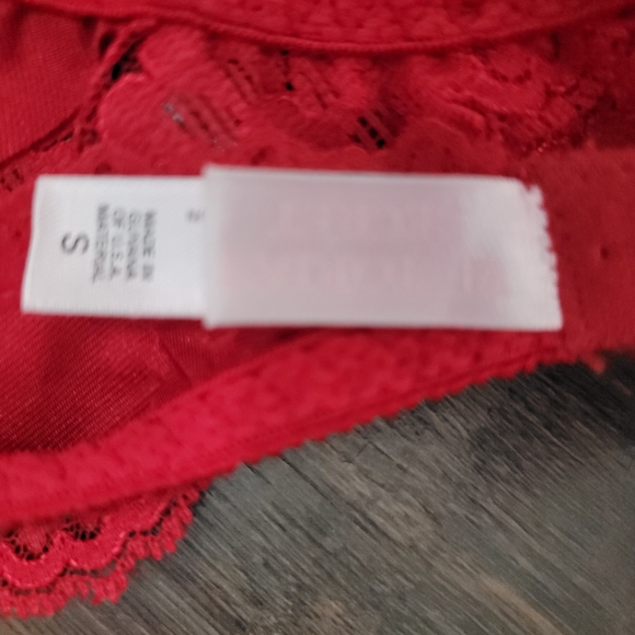 Victoria's Secret Lace Garter Red Small Women's Fairy Coquette - Picture 7 of 9